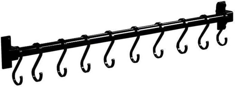 Barre de Cuisine Aluminium Barre Murale Porte Ustensiles de Cuisine avec 7 Crochets,pour Salle de Bain Placards Meuble C...