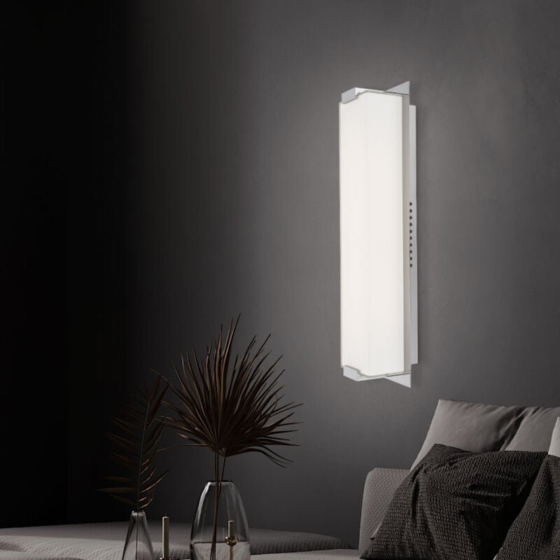 Led Wandleuchte Wandlampe Glas Chrom 43 cm Wohnzimmer Schlafzimmer Esszimmer