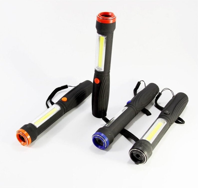 Trade Shop Traesio - Trade Shop - taschenlampe magnet streifen led 1 led cob licht weiss licht magnet -