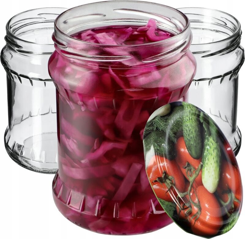 Kadax - Einmachglas 500 ml, Aufbewahrungsgläser mit Schraubdeckel, Einkochgläser, Sturzglas, Marmelade