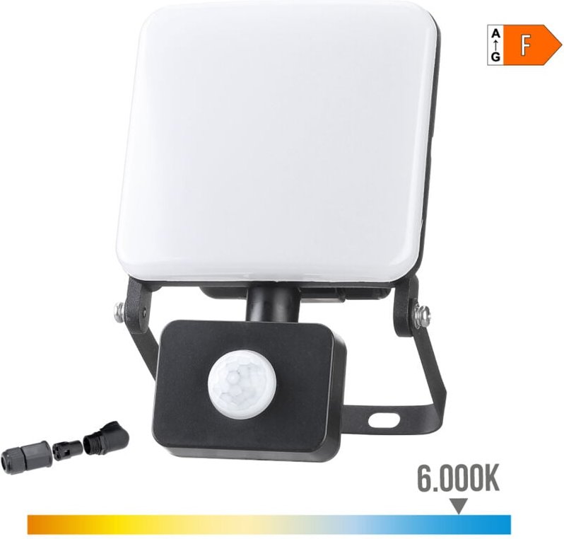 EDM - Led-Strahler 50w 4100lm 6000k Kaltlicht mit rahmenlosem Sensor