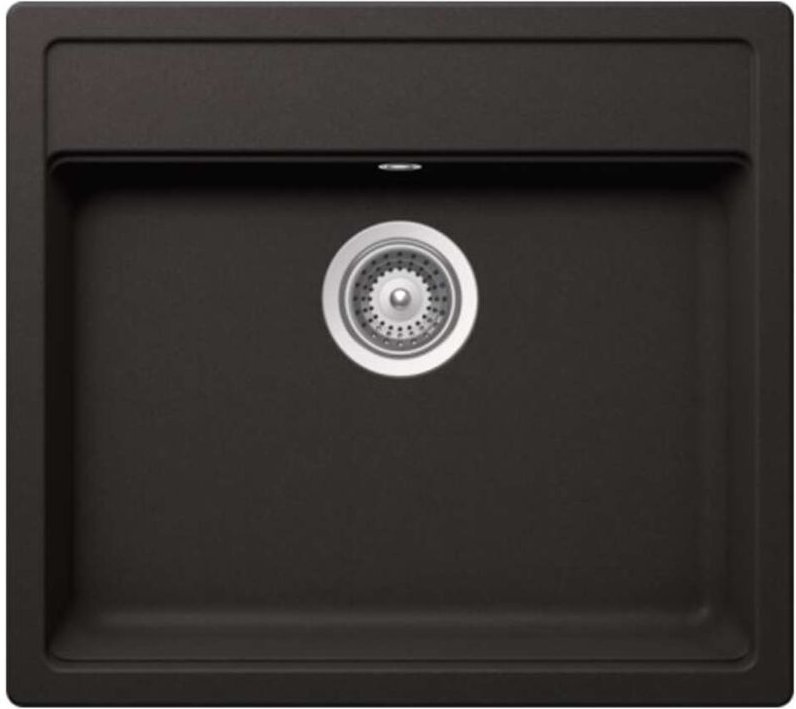 SCHOCK Nemo - Granitspüle, 57x51 cm, mit Ablaufbedienung, Nero NEMN100AGNE
