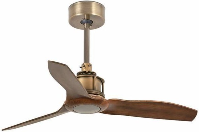 Faro Just Fan Xs - Altgold Deckenventilator 3 Flügel Holzklingen 81cm