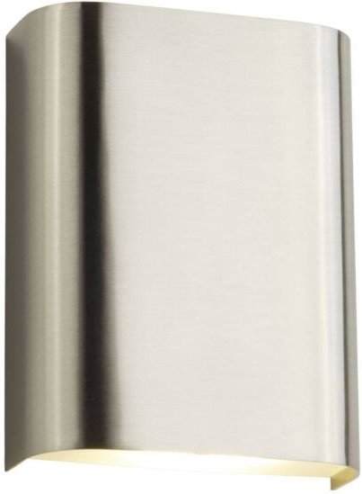 Integrierte led 2 Licht Wandleuchte Satin Silber, Silber, Mattiert - Searchlight