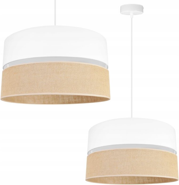 Hängelampe, Deckenleuchter, Lampenschirm 40 cm, weiß