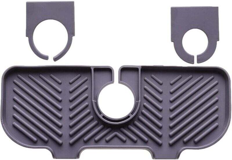 Tapis de Vidange Robinet Anti-Éclaboussures Protection Plan de Travail Évier Anti-Gouttes