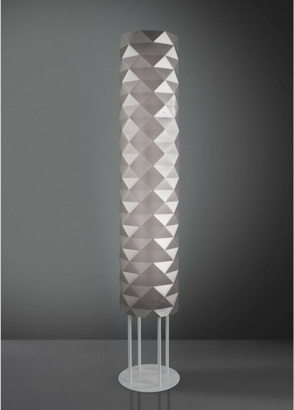 Mt Silberne Stehlampe aus Metall 27 x 155h cm