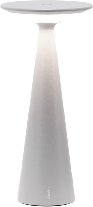 Thumbnail - Damina – Wiederaufladbare LED-Tischlampe, Touch-Dimmer, 8 Stunden Akkulaufzeit, IP65 – Kabellos, Graues Aluminium-Finish...