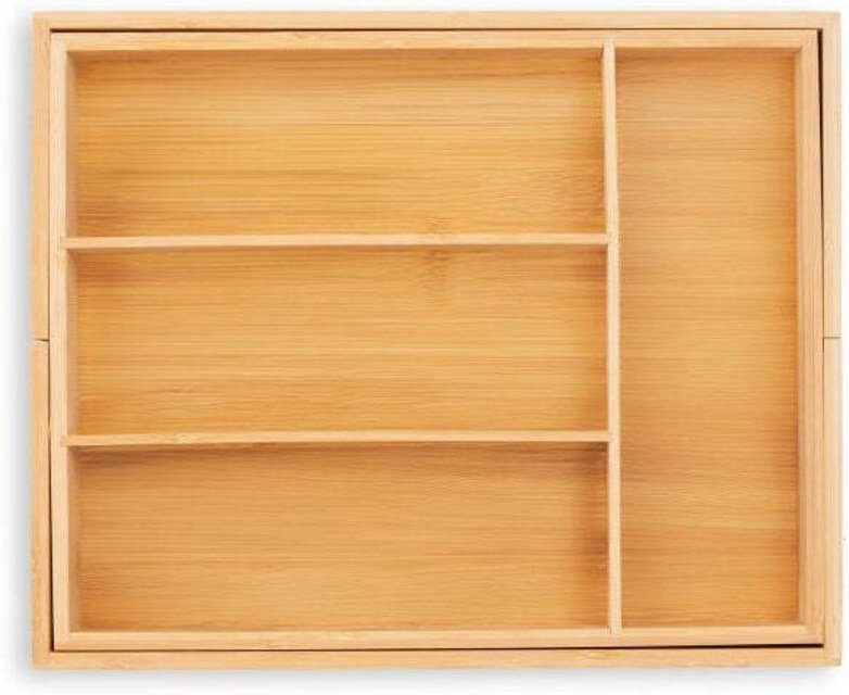 Ausziehbarer besteckkasten aus bambus