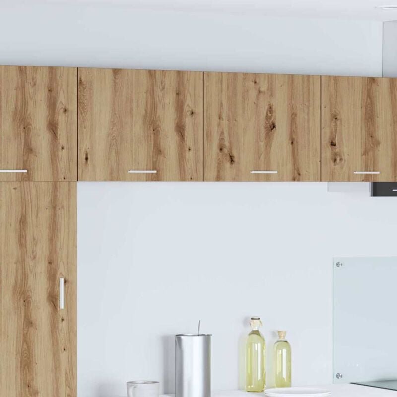 Hängeschrank Riga Artisan-Eiche und Weiß 50 x 31 x 40 cm vidaXL