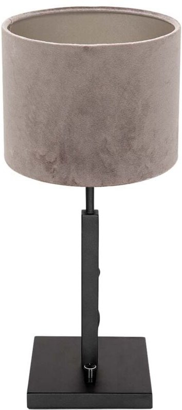 Tischlampe - Stang - schwarz - metall veloursstoff - - Steinhauer
