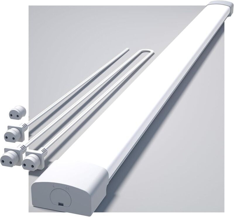 LED Feuchtraumleuchte Modlicht 60cm Deckenleuchte Röhre 18W Wandleuchte Kalteweiß 5000K IP65 Wasserdicht Feuchtraumlampe...