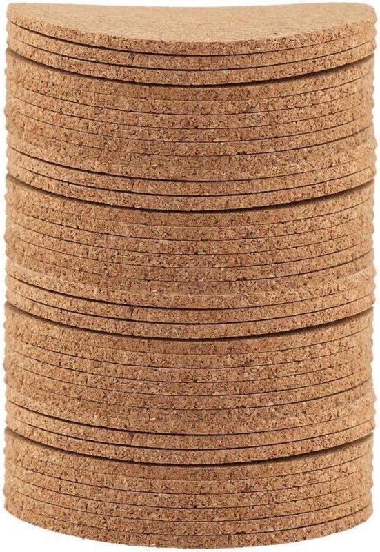 Untersetzer aus Holz, Naturkork, Kaffeetassenuntersetzer, saugfähige Matten, Geschirrunterlagen für Zuhause, Bar, Café, ...