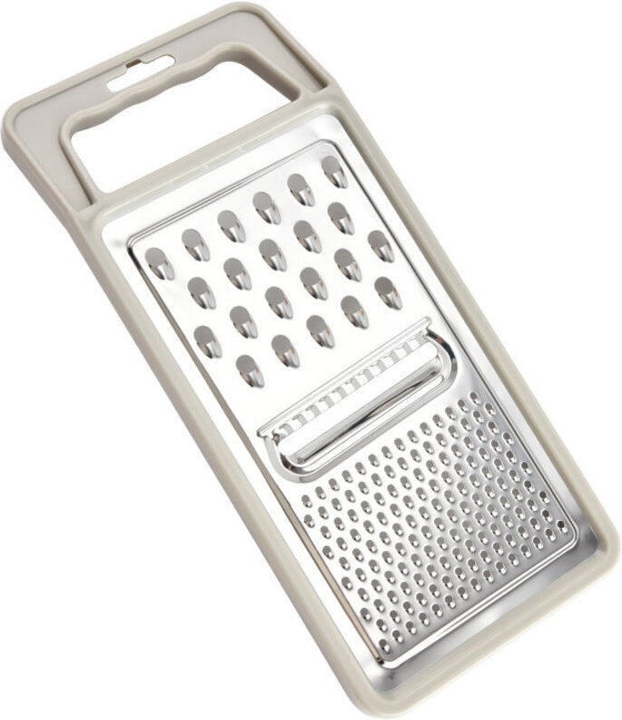 2-teiliges Edelstahl-Reibeset, universell, Kunststoffrahmen