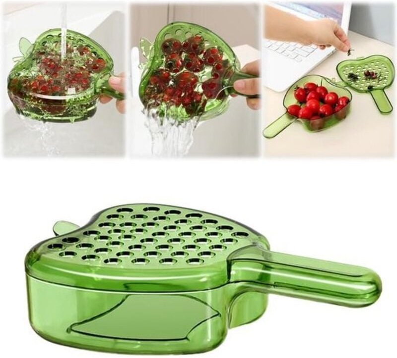 Zusammenklappbares Küchensieb – Ausziehbarer Spülbecken-Abtropfkorb mit Deckel zum Waschen von Obst und Gemüse, Geschirr...