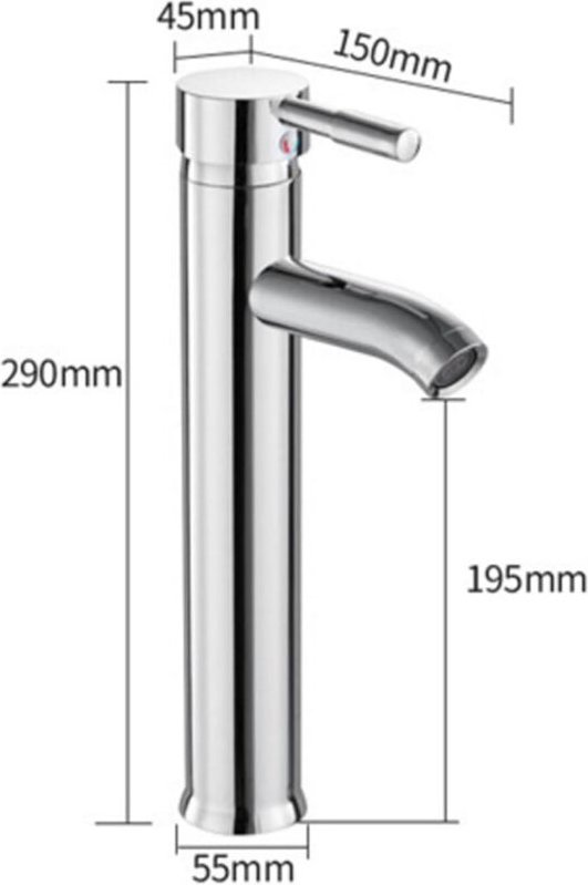 Chrom Edelstahl Küchenarmaturen, Einloch Spülbecken Wasserhahn, Deck Mount Waschtisch Wasserhahn, Home Decor