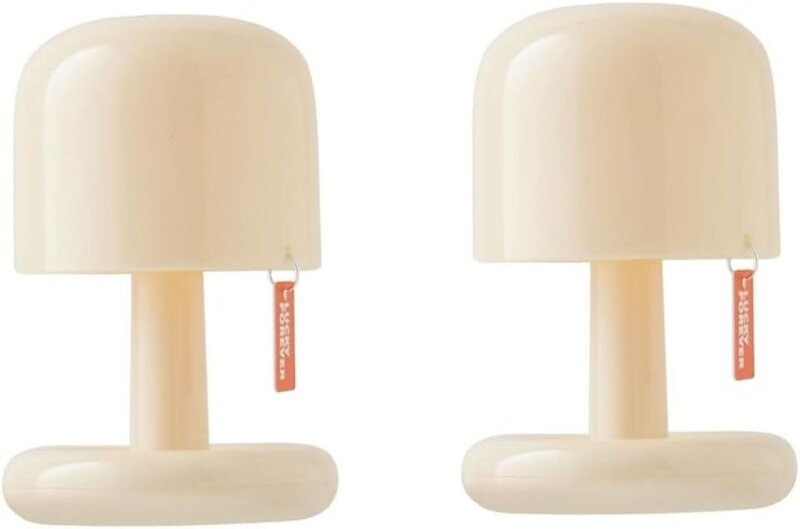 Ineasicer - Mini-Schreibtischlampe, 2er-Pack Sonnenuntergangs-Nachtlicht, USB-Aufladung, LED-Nachtlicht im Pilz-Stil, He...