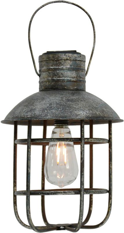 Led Solar Pendel Leuchte Garten Laterne Käfig Hänge Außen Balkon Leuchte antik schwarz