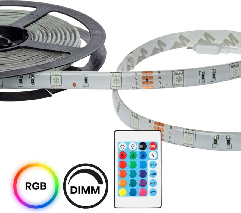 LED-RGB-Kit 3m IP65 Controller + Fernbedienung