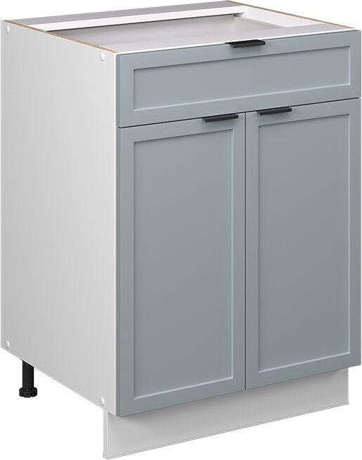 Küchenschränke Fame-Line, Hellblau-grau, 60 cm mit Schublade, ohne Arbeitsplatte Vicco