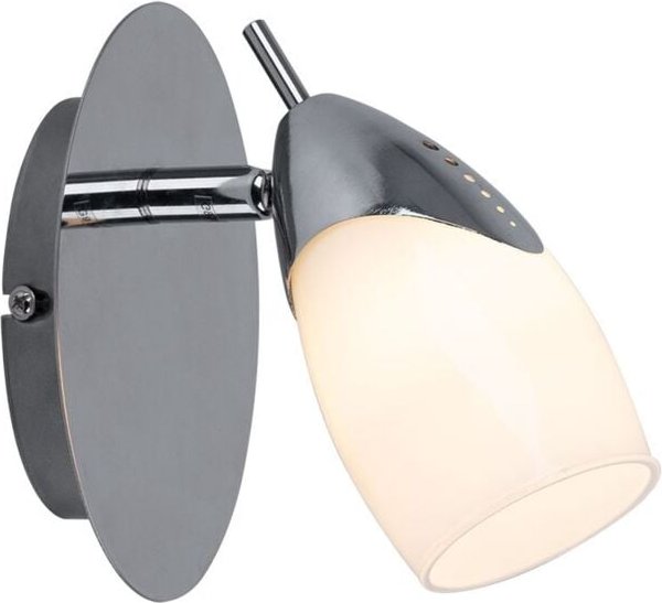 Esto - led Wandleuchte Wandspot Wandlampe Flurleuchte Wohnzimmerleuchte, beweglicher Spot, Metall silber lackiert, h 19 ...