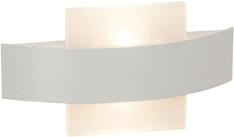 Lampe Solution led Wandleuchte 26cm quadratisch weiß 2x 3.5W led integriert (cob), (335lm, 3000K) Lichtauslass nach oben...