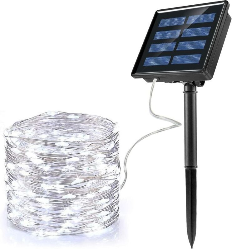 Solar-Lichterkette für den Außenbereich, 200 LEDs, 22 m, 8 Modi, IP65, wasserdicht, für Zuhause, Outdoor, Garten, Hochze...