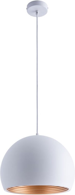 Pendelleuchte Hängelampe Küchenlampe Hängend Esstischlampe Ø36cm Innen Gold ohne Leuchtmittel, Weiß-Gold - Paco Home