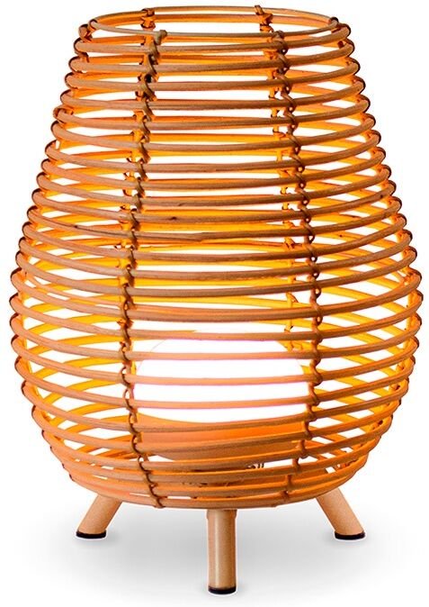 Bossa 30 cm 30 cm Tischleuchte mit warmem LED-Licht und wiederaufladbarem Akku. Hergestellt in Spanien.