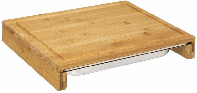 5five Simply Smart - Schneidebrett mit Tablett, 35 x 28 cm, Bambus