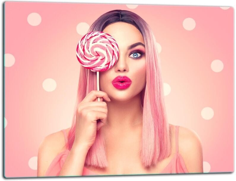 Glasschild Schneidebrett 52x40 Barbie