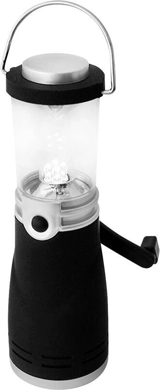 Eaxus 4260183012795 LED Dynamo LED Camping-Laterne dynamobetrieben Schwarz