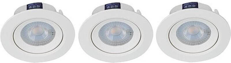 LED's light Spots 3 Stk, 5W, 2700K, 360lm, Weiß - dimmbar - 82 x 42 mm