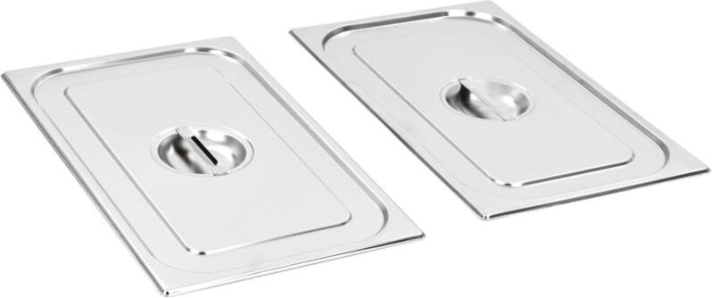 Deckel für GN 1/1 Behälter 2 Stk. Edelstahl vidaXL