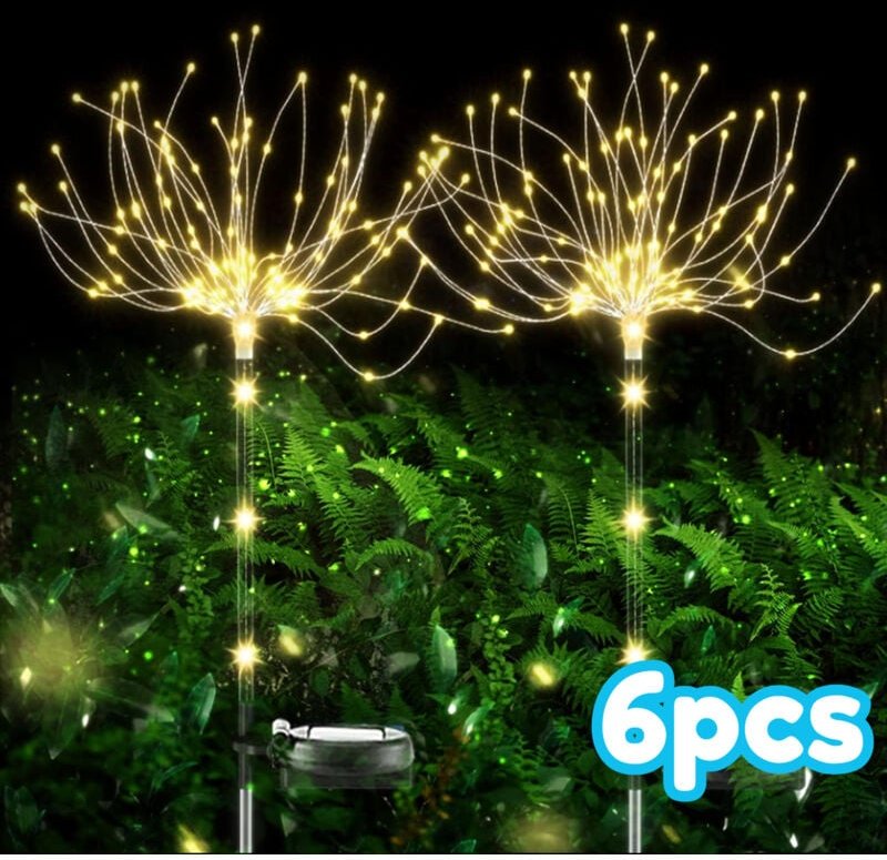 Solar-Gartenleuchten für den Außenbereich, IP65 wasserdichte Solar-Feuerwerkslichter, dekorative Außenbeleuchtung für Ho...