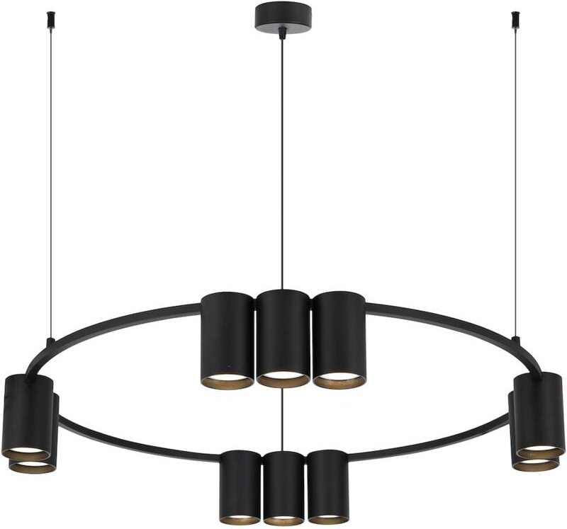Hängelampe (Kreis) GENESIS BLACK 10xGU10
