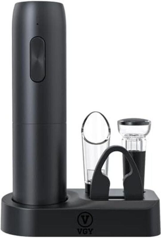 Wiederaufladbarer elektrischer Korkenzieher mit Ladestation, 6-in-1-Flaschenöffner, Geschenk für Männer und Frauen