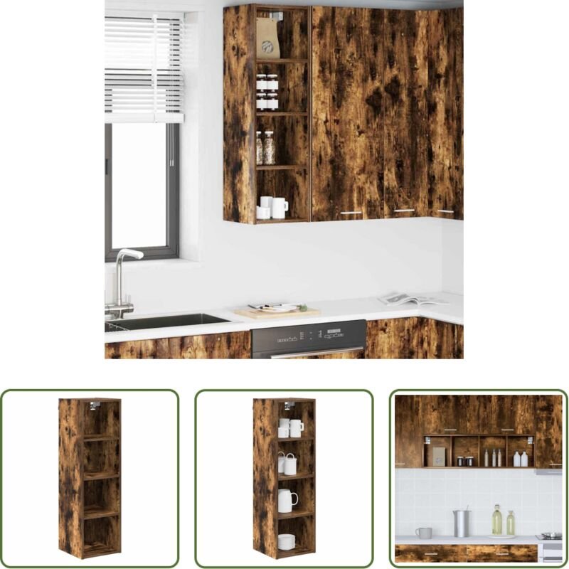 vidaXL Küchenorganisation - Hängeschrank Geräucherte Eiche 30 x 29,5 x 100 cm Holzwerkstoff