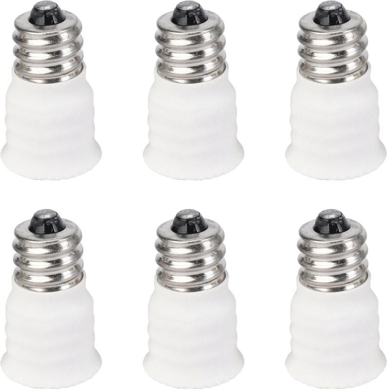 Thumbnail - 6er-Pack E12 auf E14 Weiß Bulb Converter led Lichthalter Lampenadapter Sockelwechsler Hohe Qualität