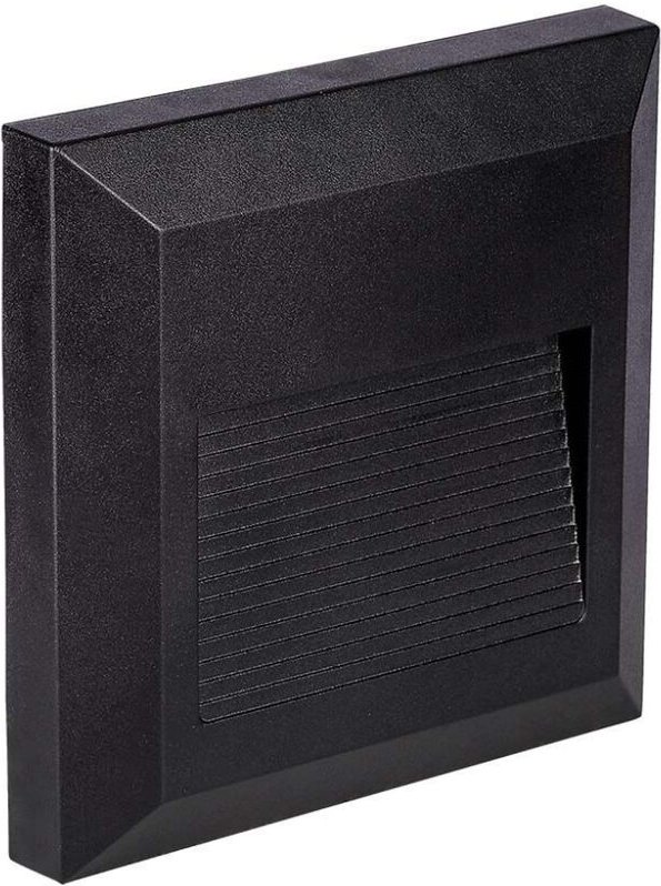 Vtac - v-tac 2W quadratische LED-Stufenleuchte, Deckenmontage, Schwarz, Naturweiß, IP65