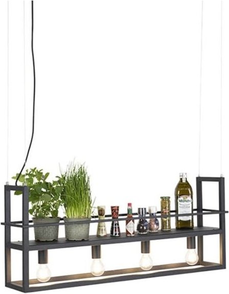 Intelligente Hängelampe schwarz inkl. WiFi A60 Lichtquellen - Cage Rack