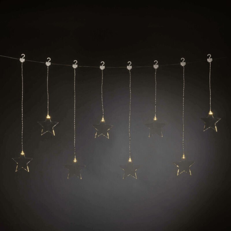 Thumbnail - Konstsmide LED Lichtervorhang 8 Plexisterne 605cm x 38-59cm