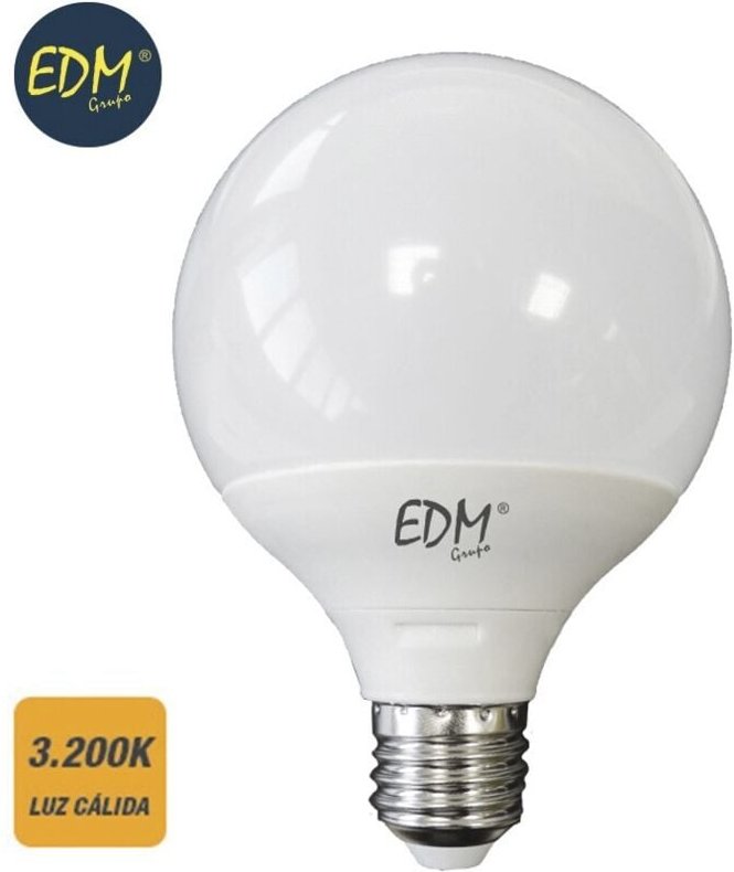 EDM Globe LED-Glühbirne E27 15W 1521lm 3200K warmes Licht Ø125x160mm