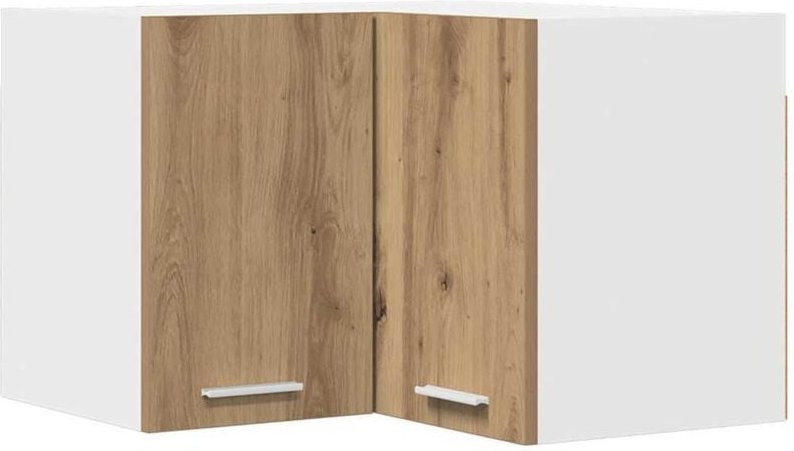 Hängeschrank Riga Artisan-Eiche und Weiß 57 x 57 x 40 cm vidaXL