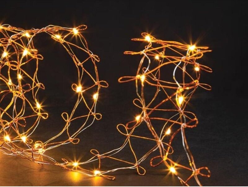 Thumbnail - Mira LED - 8 x 300 cm - 80 LEDs - arizona white (blass Orange) - Kupferdraht - 3 V
