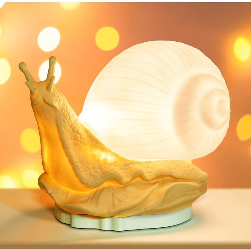Kcvv - Schnecken-Nachtlicht für Kinder, wiederaufladbares Baby-Nachtlicht, 24 Farben LED-Nachtlicht, Touch-Nachttischlam...