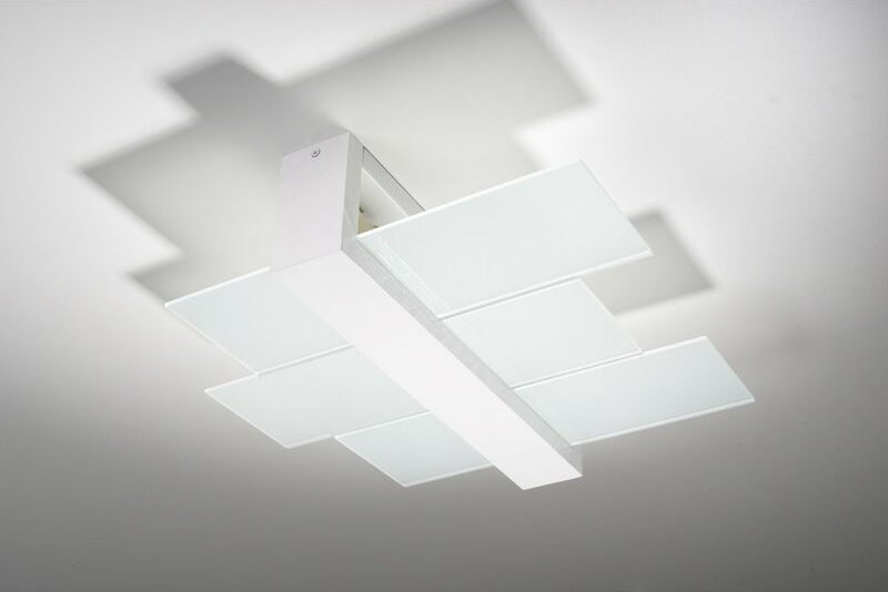 Deckenlampe Glas Holz 2x E27 B: 43 cm blendarm dekorativ Deckenleuchte