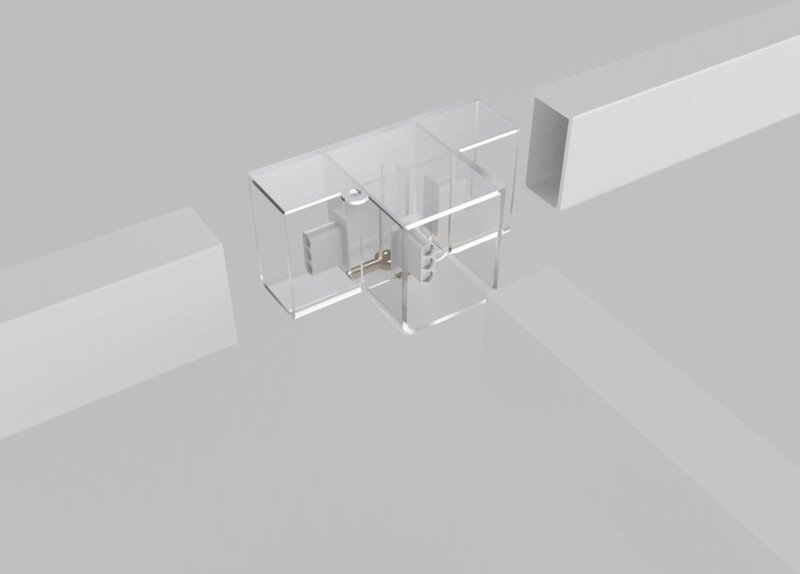 T-förmiger Connector für lineare Leuchten - 2,2 cm