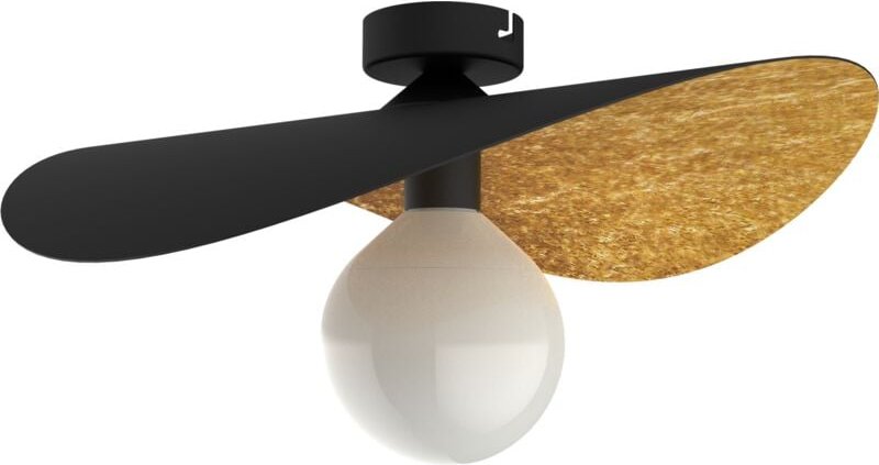 Lumicom - piuma plafoniera nero foglia