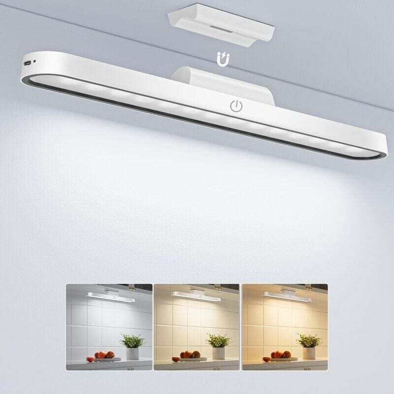 Kabellose LED-Küchenleuchte, USB-aufladbar, magnetisch, Helligkeitsregulierbar, 28 cm